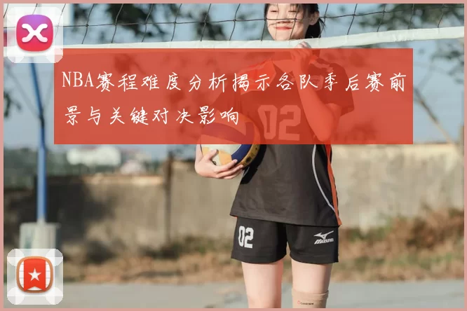 NBA赛程难度分析揭示各队季后赛前景与关键对决影响
